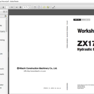 Hitachi ZX17U-5A Hydraulic Excavator Workshop Manual - PDF DOWNLOAD