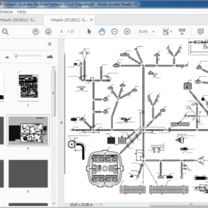 Hitachi ZX180LC-5B 180LCN-5B Hydraulic Excavator Electrical-Hydraulic Circuit Diagram Manual - PDF DOWNLOAD