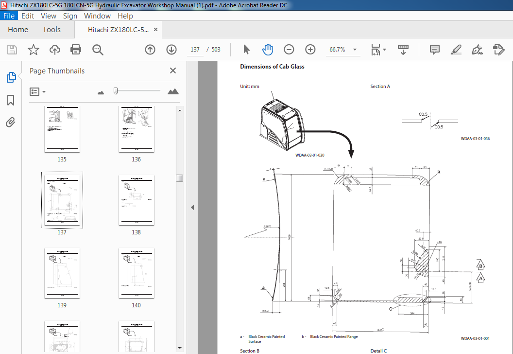 Hitachi ZX180LC-5G 180LCN-5G Hydraulic Excavator Workshop Manual - PDF ...