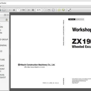 Hitachi ZX190W-5A Wheeled Excavator Workshop Manual - PDF DOWNLOAD
