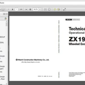 Hitachi ZX190W-6 Wheeled Excavator Operational Principle Manual - PDF DOWNLOAD