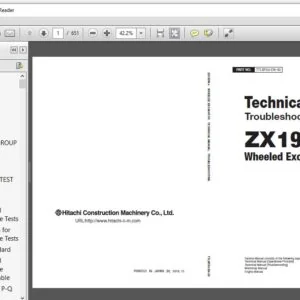 Hitachi ZX190W-6 Wheeled Excavator Troubleshooting Technical Manual - PDF DOWNLOAD