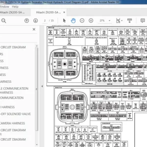 Hitachi ZX200-5A 200LC-5A 210H-5A 210LCH-5A Hydraulic Excavator Electrical-Hydraulic Circuit Diagram Manual - PDF DOWNLOAD