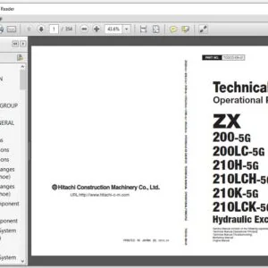 Hitachi ZX200-5G 200LC-5G 210H-5G 210LCH-5G 210K-5G 210LCK-5G Excavator Operational Principle Manual - PDF DOWNLOAD
