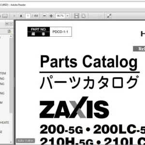 Hitachi ZX200-5G 200LC-5G 210H-5G 210LCH-5G 210K-5G 210LCK-5G Excavator Parts Manual - PDF DOWNLOAD