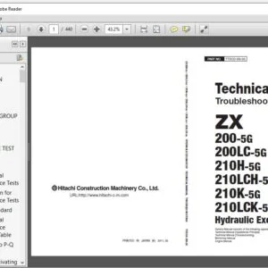 Hitachi ZX200-5G 200LC-5G 210H-5G 210LCH-5G 210K-5G 210LCK-5G Excavator Troubleshooting Manual - PDF DOWNLOAD
