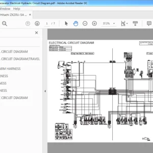 Hitachi ZX20U-5A Hydraulic Excavator Electrical Hydraulic Circuit Diagram - PDF DOWNLOAD