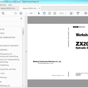 Hitachi ZX20U-5A Hydraulic Excavator Workshop Manual - PDF DOWNLOAD