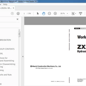 Hitachi ZX20U-5B Hydraulic Excavator Workshop Manual - PDF DOWNLOAD