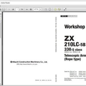 Hitachi ZX210-5B Telescopic Arm (Rope Type) Workshop Manual - Hitachi ZX210-5B - PDF Download
