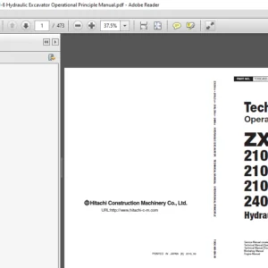 Hitachi ZX210-6 210LC-6 210LCN-6 240N-6 Hydraulic Excavator Operational Principle Manual - PDF DOWNLOAD