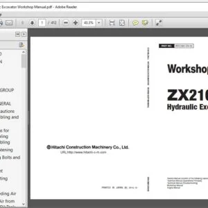 Hitachi ZX210LCN-G Hydraulic Excavator Workshop Manual - Hitachi ZX210LCN-G - PDF Download