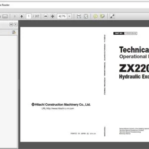 Hitachi ZX220LC-GI Hydraulic Excavator Technical Operational Principle Manual - PDF Download