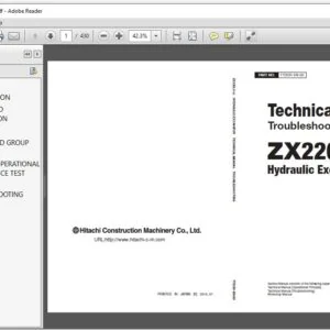 Hitachi ZX220LC-GI Hydraulic Excavator Troubleshooting Technical Manual - Hitachi ZX220LC-GI - PDF Download