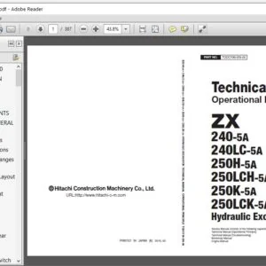 Hitachi ZX240-5A 240LC-5A 250H-5A 250LCH-5A 250K-5A 250LCK-5A  Operational Principle Manual - PDF Download