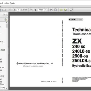 Hitachi ZX240-5G ZX240LC-5G ZX250H-5G 250LCH-5G Hydraulic Excavator Troubleshooting Technical Manual - PDF Download