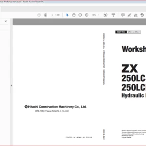 Hitachi ZX250LC-6 ZX250LCN-6 Hydraulic Excavator Technical Workshop Manual (WDC150-EN-01) - PDF Download