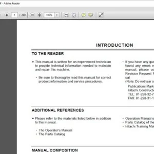 Hitachi ZX27U Hydraulic Excavator Technical Manual  - PDF DOWNLOAD