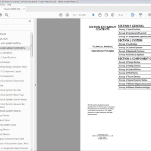 Hitachi ZX280-5G ZX280LC-5G Hydraulic Excavator Technical Operational Principle Manual - PDF DOWNLOAD