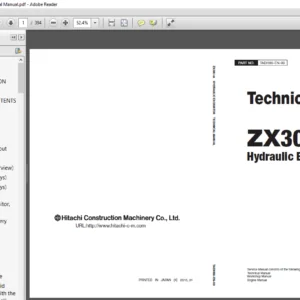 Hitachi ZX30U-5B Hydraulic Excavator Technical Manual - PDF DOWNLOAD