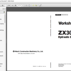 Hitachi ZX30U-5B Hydraulic Excavator Workshop Manual - PDF DOWNLOAD
