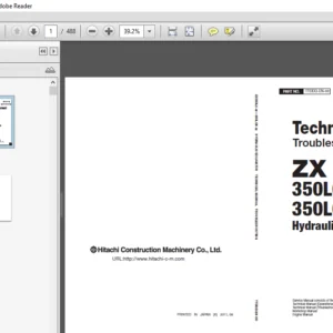 Hitachi ZX350LC-5B ZX350LCN-5B Hydraulic Excavator Technical Troubleshooting Manual (TTDDD-EN-00) - PDF Download