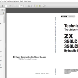 Hitachi ZX350LC-6 350LCN-6 Hydraulic Excavator Technical Troubleshooting Manual - PDF DOWNLOAD
