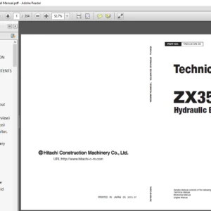 Hitachi ZX35U-5A Hydraulic Excavator Technical Manual - PDF DOWNLOAD