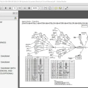 Hitachi ZX470-5B ZX470LC-5B ZX470H-5B ZX470LCH-5B ZX470R-5B ZX520LCH-5B Hydraulic Electrical Circuit Manual - PDF Download