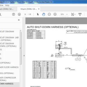 Hitachi ZX48U-5A Hydraulic Excavator Electrical-Hydraulic Circuit Diagram Manual - PDF DOWNLOAD