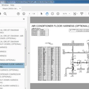Hitachi ZX55U-5A Hydraulic Excavator Electrical-Hydraulic Circuit Diagram Manual - PDF DOWNLOAD