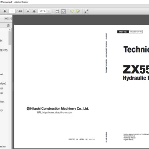 Hitachi ZX55U-5A Hydraulic Excavator Technical Manual - PDF DOWNLOAD
