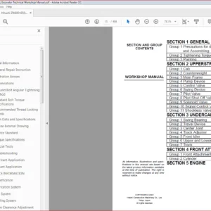 Hitachi ZX600 650H Hydraulic Excavator Technical Workshop Manual - PDF DOWNLOAD