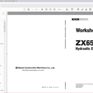 Hitachi ZX65USB-5B Hydraulic Excavator Workshop Manual - PDF DOWNLOAD