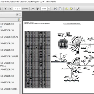Hitachi ZX670LC-5B ZX670LCH-5 670LCR-5B Hydraulic Excavator Electrical Circuit Diagram Manual