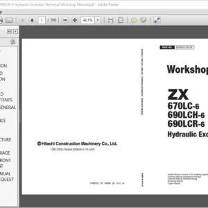 Hitachi ZX670LC-6 690LCH-6 690LCR-6 Hydraulic Excavator Workshop Manual - PDF DOWNLOAD