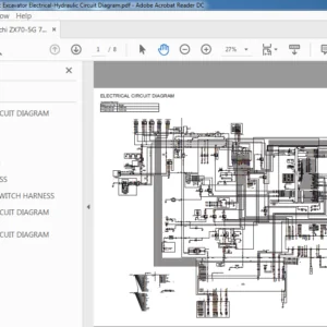 Hitachi ZX70-5G 70LC-5G Hydraulic Excavator Electrical-Hydraulic Circuit Diagram Manual - PDF DOWNLOAD