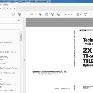 Hitachi ZX70-5G 70LC-5G Hydraulic Excavator Troubleshooting Manual - PDF DOWNLOAD