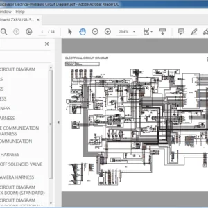 Hitachi ZX85USB-5A Hydraulic Excavator Electrical-Hydraulic Circuit Diagram Manual - PDF DOWNLOAD