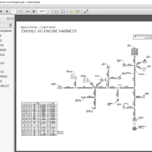 Hitachi ZX870LC-5G Hydraulic Excavator Electrical Circuit Diagram - PDF DOWNLOAD