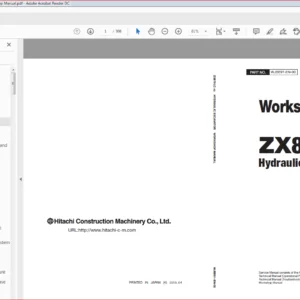 Hitachi ZX870LC-5G Hydraulic Excavator Technical Workshop Manual - PDF DOWNLOAD