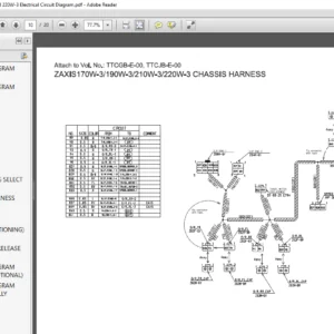 Hitachi Zaxis 140W-3 170W-3 190W-3 210W-3 220W-3 Electrical Circuit Diagram Manual - PDF DOWNLOAD