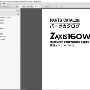 Hitachi Zaxis 160W Equipment Components Parts Catalog Manual PCBB-EI-2 - PDF DOWNLOAD