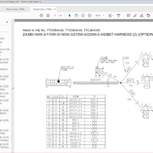 Hitachi Zaxis 170W-3 190W-3 Wheeled Excavator Electrical Circuit Diagram Manual - PDF DOWNLOAD