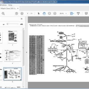 Hitachi Zaxis 200-3 240-3 270-3 330-3 Class Hydraulic Excavator Electrical Diagram Manual - DOWNLOAD