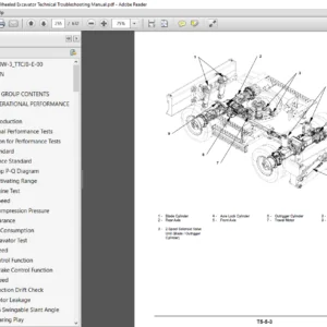 Hitachi Zaxis 210W-3 220W-3 Wheeled Excavator Technical Troubleshooting Manual - PDF DOWNLOAD
