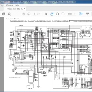 Hitachi Zaxis 330-3 Class 330LC-3 350H-3 350LCH-3 Excavator Electrical Circuit Diagram Manual - PDF DOWNLOAD