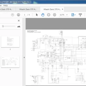 Hitachi Zaxis 370 400 Electrical-Hydraulic Circuit Diagram Manual - PDF DOWNLOAD