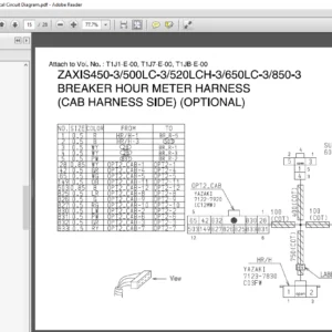 Hitachi Zaxis 450-3 500LC-3 520LCH-3 Electrical Circuit Diagram Manual - PDF DOWNLOAD