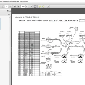 Hitachi Zaxis ZX180W Wheeled Excavator Electrical-Hydraulic Circuit Diagram Manual - PDF DOWNLOAD